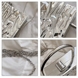 European Brands Hard Box Bag Chain Lady Tote Ins Women Ice Crack