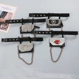 European Mini Waist Packs For Women PU Leather Waist Belt