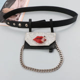 European Mini Waist Packs For Women PU Leather Waist Belt