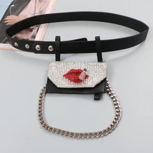 European Mini Waist Packs For Women PU Leather Waist Belt