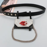 European Mini Waist Packs For Women PU Leather Waist Belt