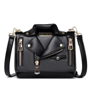 European Leather Motorcycle Bags Women Shoulder Jacket Bag