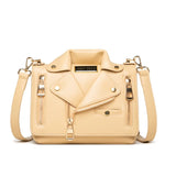 European Leather Motorcycle Bags Women Shoulder Jacket Bag