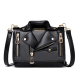 European Leather Motorcycle Bags Women Shoulder Jacket Bag