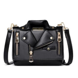 European Leather Motorcycle Bags Women Shoulder Jacket Bag