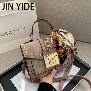 Square Bag PU Leather Women's Handbag Chain Shoulder M