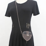 Mini Heart Waist Pack Rhinestone Chain Bag Lipstick Fanny Pack