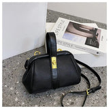 European Lock Cloud Clip Clutch Lychee Pattern Purse