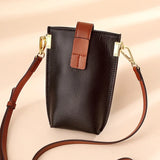 Cowhide Phone Bag Mini Flap Lipstick Pack Handbag