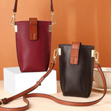 Cowhide Phone Bag Mini Flap Lipstick Pack Handbag