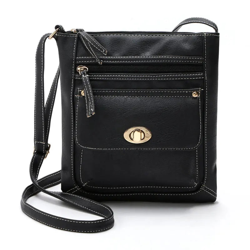 European Style Women Messenger Bags Portable Button Ladies Crossbody Shoulder Ba
