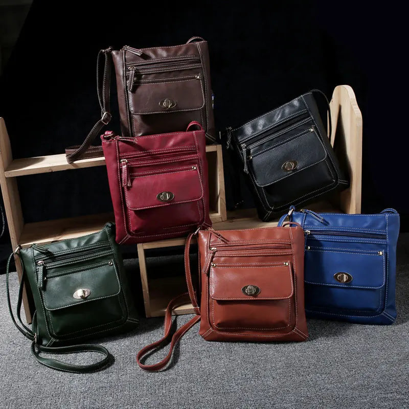 European Style Women Messenger Bags Portable Button Ladies Crossbody Shoulder Ba