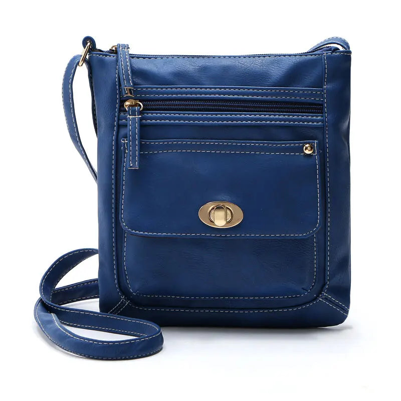 European Style Women Messenger Bags Portable Button Ladies Crossbody Shoulder Ba
