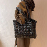 European Style Cotton Shoulder Bag Large Capacity Casual Tote Bags