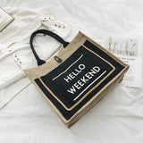 European Style Linen Cotton Tote Handbags Women Large Capacity