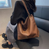 European Style Women Large Capacity Leather Shoulder Bag