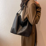 European Style Women Large Capacity Leather Shoulder Bag