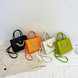 European Style Women's Shoulder Bag Solid Pu Leather Ladies Handbags