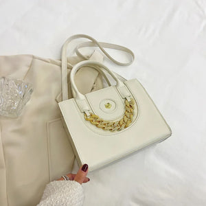 European Style Women's Shoulder Bag Solid Pu Leather Ladies Handbags