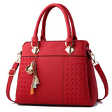 Women's PU Leather Shoulder Bag Tassel Handbag Crossbody Zipper Closure