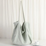 European Vintage Denim Tote Large Capacity Handbag