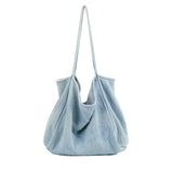 European Vintage Denim Tote Large Capacity Handbag