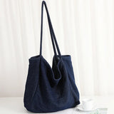 European Vintage Denim Tote Large Capacity Handbag