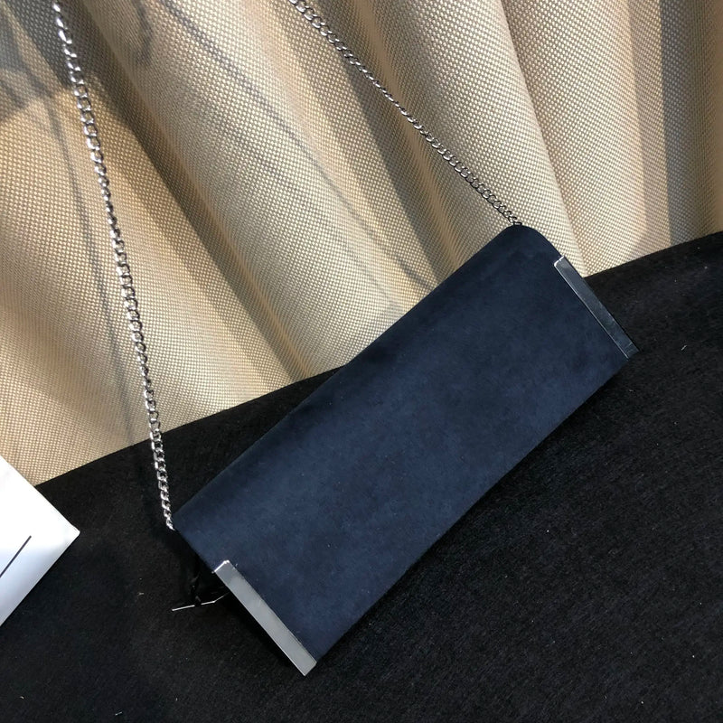 Suede Dinner Clutch Bag for Women