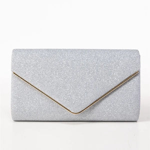 Sequin Evening Clutch Metal Chain Women Shoulder Bag