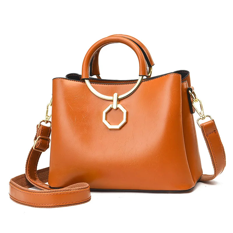 European & American Temperament Handbag Women Autumn 2021 New Large Capacity Pu