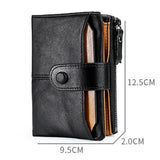 European American Retro Cowhide Men's Wallet RFID Short Wallet