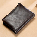 European American Retro Cowhide Men's Wallet RFID Short Wallet