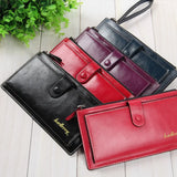 European & American Style Long Leather Womens Wallet Clutch