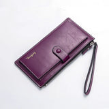 European & American Style Long Leather Womens Wallet Clutch
