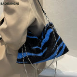 European & American Chain Plush Messenger Bag