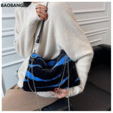 European & American Chain Plush Messenger Bag