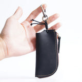 Vintage Crazy Horse Leather Key Bag Multi-function Wallet