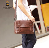 Men's Casual Retro Briefcase Shoulder Bag Backpack