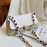 European American Straw Saddle Bag Shoulder Bag