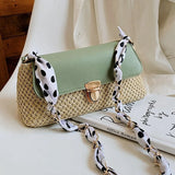 European American Straw Saddle Bag Shoulder Bag