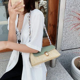 European American Straw Saddle Bag Shoulder Bag