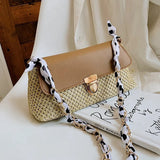European American Straw Saddle Bag Shoulder Bag
