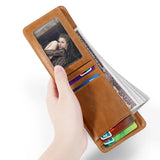 Vintage Leather Men Wallet Slim Cowhide Mens Wallets Money Clip