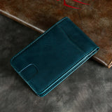Vintage Leather Men Wallet Slim Cowhide Mens Wallets Money Clip