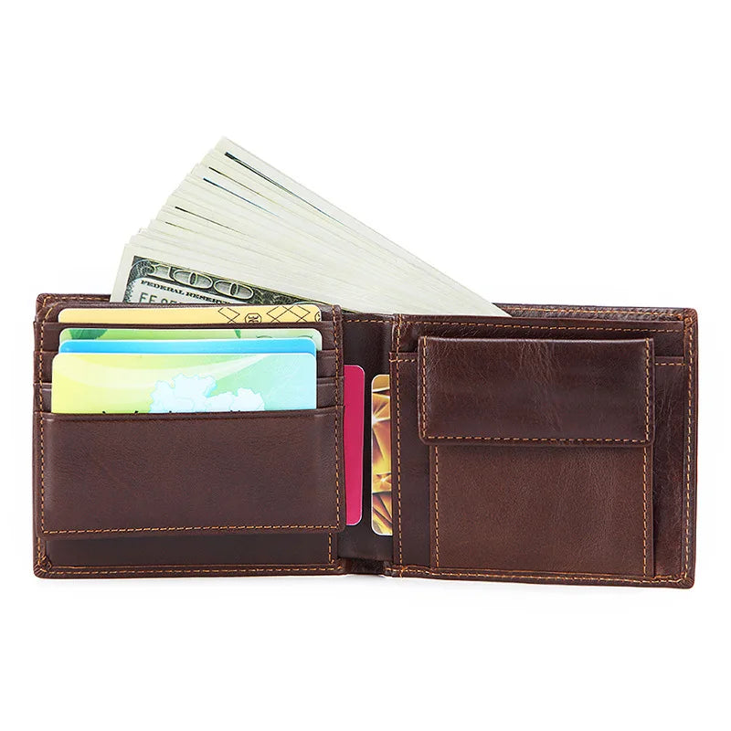 Vintage Leather Wallet for Men Business Purse