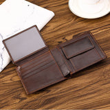 Vintage Leather Wallet for Men Business Purse