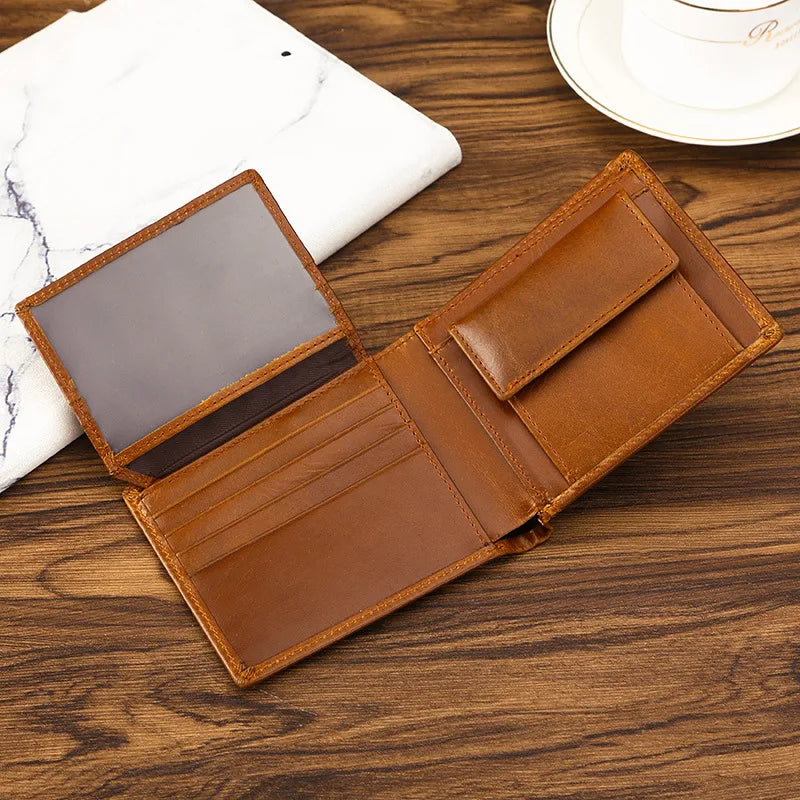 Vintage Leather Wallet for Men Business Purse