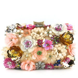Evening Bag Women's Beaded Flower Clutch