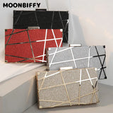 Glitter Evening Bag Wedding Clutches Bling Chain Shoulder Bag