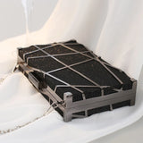 Glitter Evening Bag Wedding Clutches Bling Chain Shoulder Bag